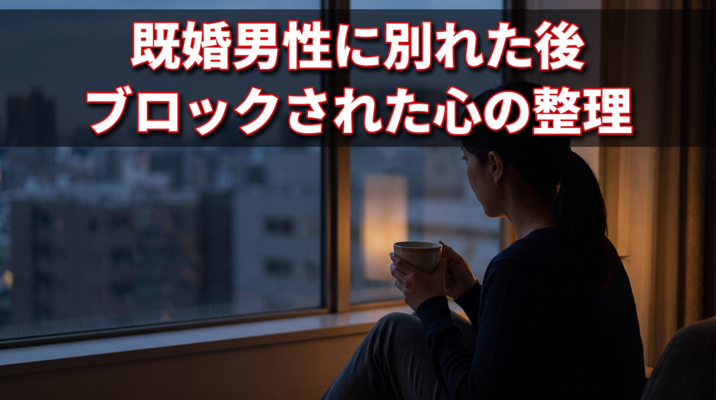既婚男性に別れた後ブロックされた心の整理
