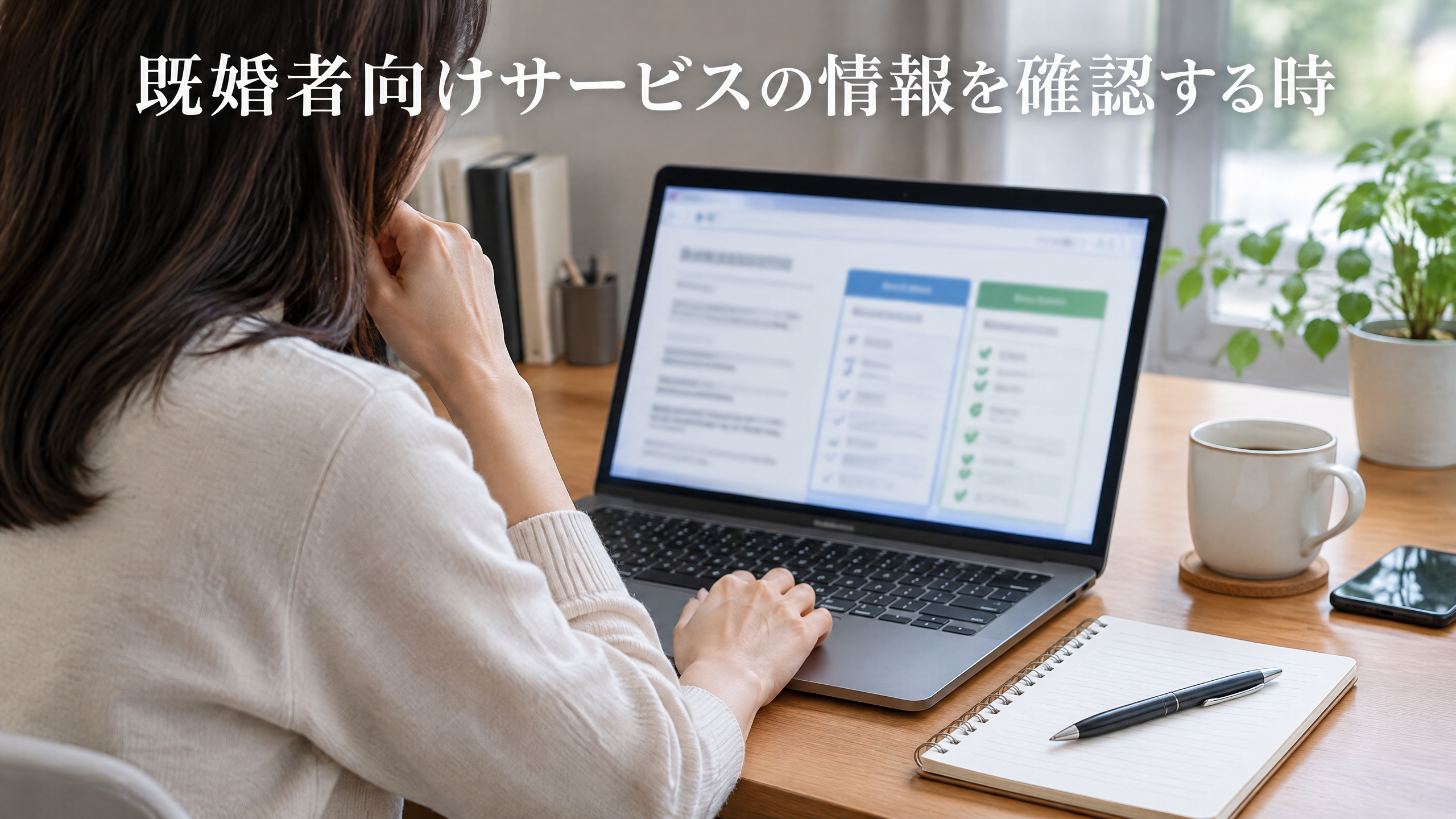 既婚者向けサービスの情報を確認する時